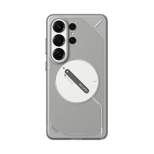 AULUMU S26 雾面半透夜光手机保护壳｜三星Galaxy S26Ultra｜白透灰防摔防刮铝合金护框磁吸手机壳2026新款