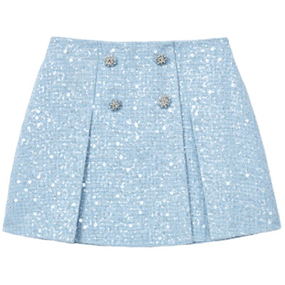 self-portrait纽扣半身裙短裙