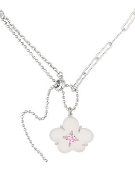 BZV乌云棉花糖系列粉水晶项链