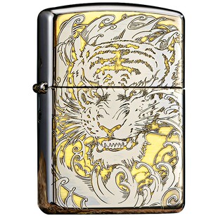 zippo打火机盔甲深雕猛虎男士芝宝官方正品送礼美国原装进口煤油