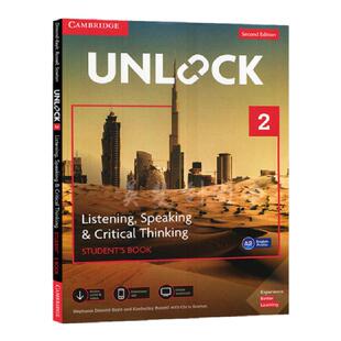 unlock教材原版现货剑桥英语第二版Reading Writing Listening Speaking 2听力口语阅读写作剑桥少儿英语考试教材在线联系音频视频