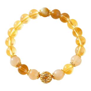 【普陀山直发】天然黄水晶手链女招财转运珠女士款轻奢暴富手串