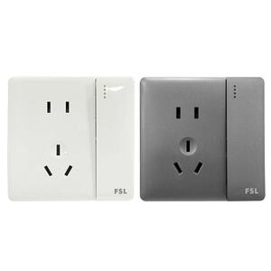FSL佛山照明灰色白色86型开关