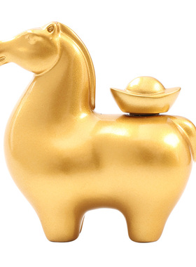 黄铜马上有钱转转摆件家居装饰