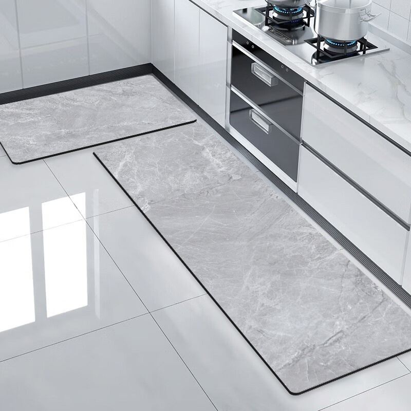 15软硅藻泥地垫科技油污防脚垫批发绒免洗长条垫耐脏现货厨房防滑