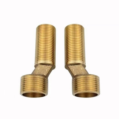 全铜配件加长曲脚接头淋浴龙头