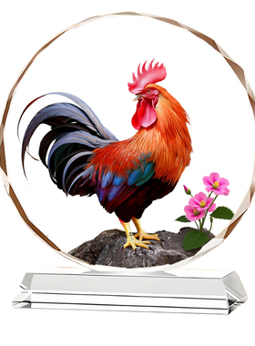 鸿运大公鸡吉祥物装饰摆件礼物
