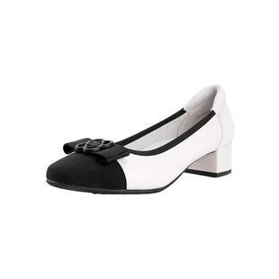 【商场同款】马内尔女鞋拼色一脚蹬中跟设计感小众百搭单鞋G31052