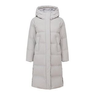 韩国代购Polham加厚中长款羽绒服女士轻便纯色净版连帽抗寒外套