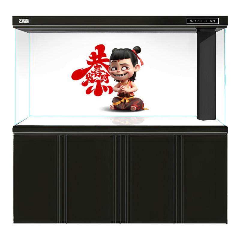 鱼缸背景画纸高清定制哪吒动漫