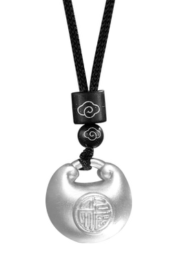 999纯银胖福小银坨项链新中式