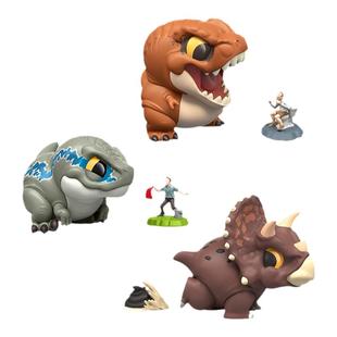 美泰侏罗纪世界电影主题迅猛龙三角龙迷你手办男童潮玩收藏玩具