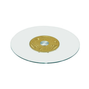 酒店餐桌转盘钢化玻璃圆桌转盘圆形桌面旋转底座饭桌转盘家用特价