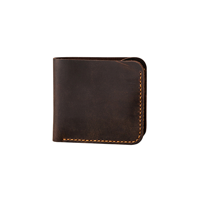 后步复古纯手工缝制简约短款钱包