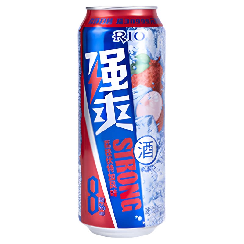 RIO锐澳强爽微醺鸡尾酒啤酒500ml*12罐8度果味酒高度预调酒气泡酒