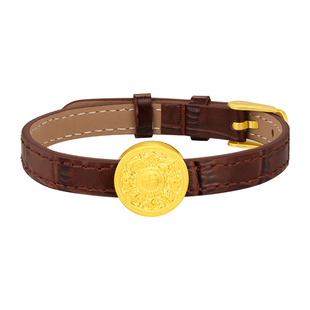 水贝黄金官方旗舰店999足金八宝罗盘手表女金表小克重情侣款礼物