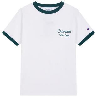 Champion冠军T恤女2026春季新款美式情侣撞色圆领纯棉短袖上衣男