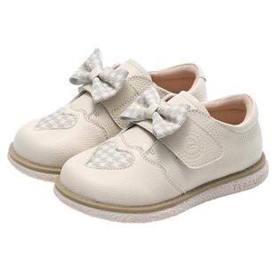 泰兰尼斯meta2024秋款女童可爱公主皮鞋儿童鞋软底宝宝蝴蝶结单鞋