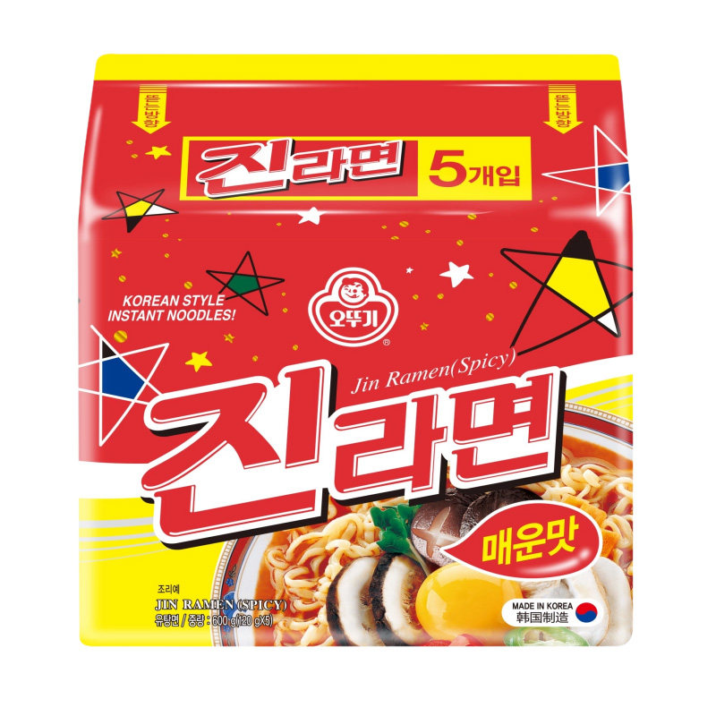 韩国OTTOGI不倒翁辣味金拉面5包