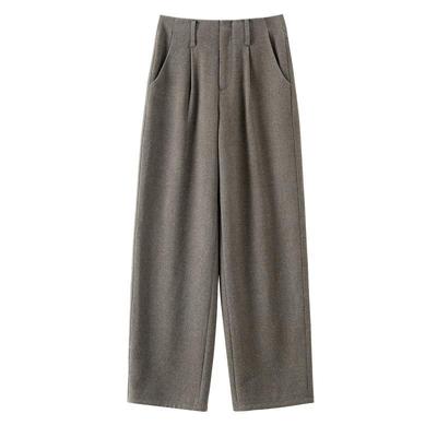 BANANACICI高腰阔腿灰色西裤