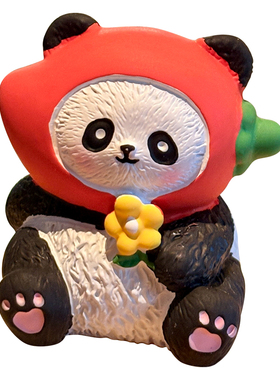 国潮熊猫盲盒公仔手办周边