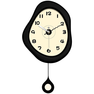 2026年新款中古风挂钟客厅家用时钟挂墙现代简约奶油风高级感钟表