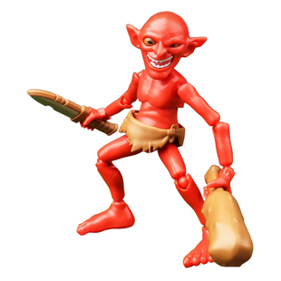 哥布林公仔手办拼装积木人仔多关节可动人偶模型潮玩diy兵人摆件