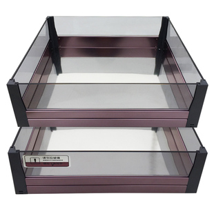 飞鸥厨柜窄柜玻璃拉篮抽屉式厨房内置工具调味篮收纳分隔置物架