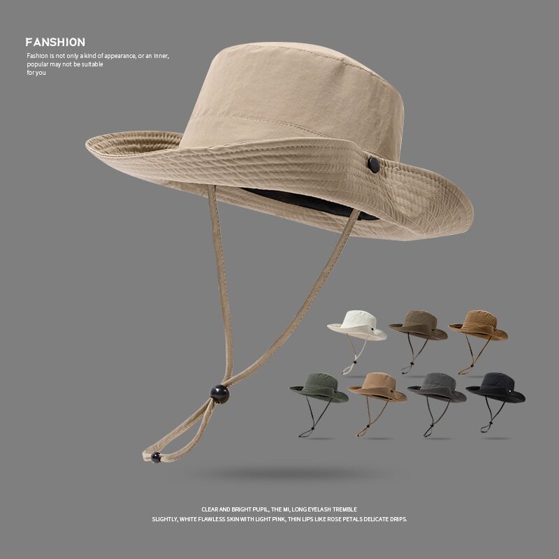 速干遮阳防晒百搭帽子春夏渔夫帽钓鱼韩露营女户外男士版登山防水