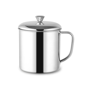 304不锈钢水杯带盖茶缸子带手柄牛奶杯家用喝水杯儿童口杯幼儿园