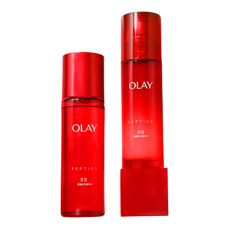 OLAY玉兰油塑颜金纯大红瓶水乳礼盒150ml胜肽抗皱紧致护肤品礼物