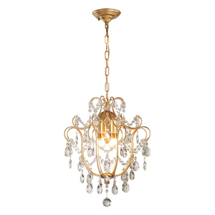 飞朵 法式轻奢水晶吊灯美式复古餐厅灯高级感楼梯玄关小卧室灯具