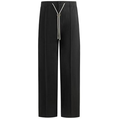 CHINISM赤尘黑色垂感西裤男