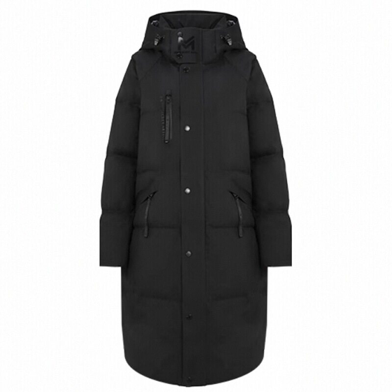 懒猫推荐爱美斯冬季新鹅绒服款羽绒服中长款户外连帽保暖男女同款