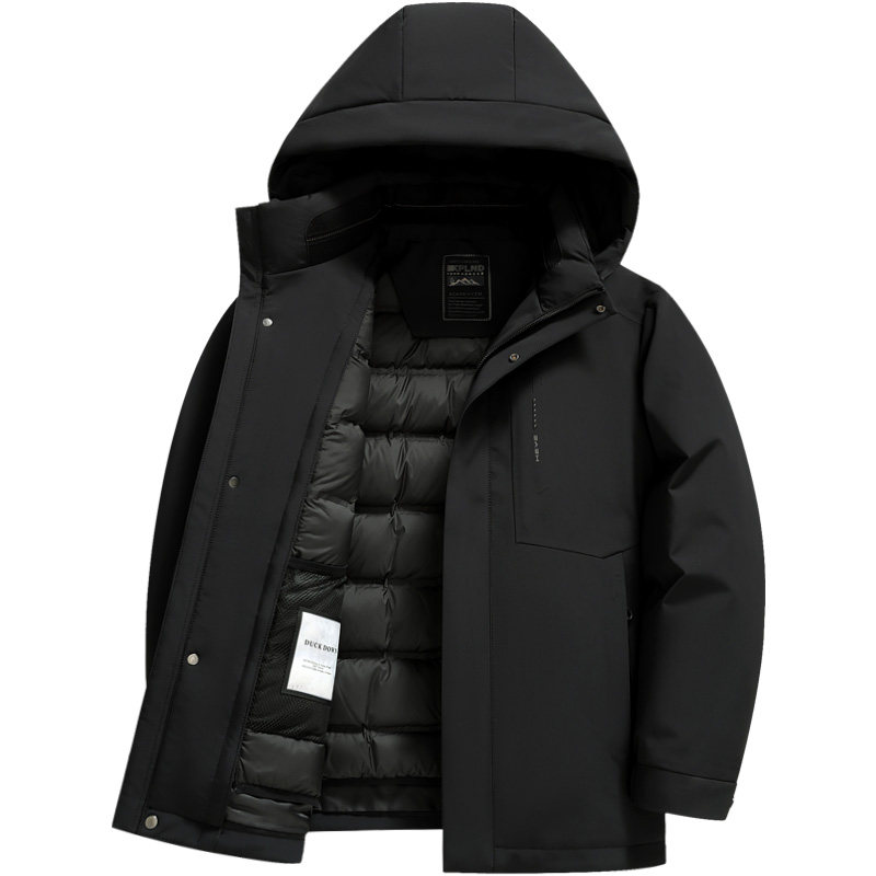 雪中飞连帽内胆可脱卸羽绒服