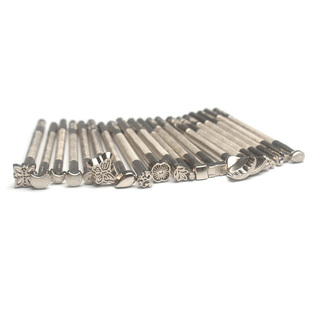 DIY手工模型图案工具 皮艺皮包 皮雕 印花  雕花压花工具20只装