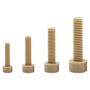 PEEK圆柱头内六角螺丝高强度树脂绝缘阻燃杯头螺栓塑料螺钉M2-M12