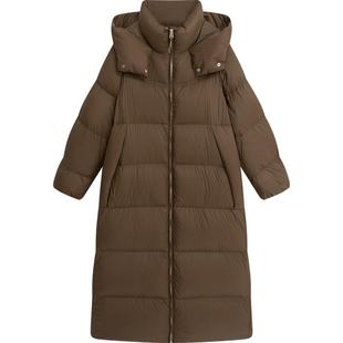 播倪妮同款连帽设计羽绒服女秋冬长款宽松保暖外套DDS1RD3005