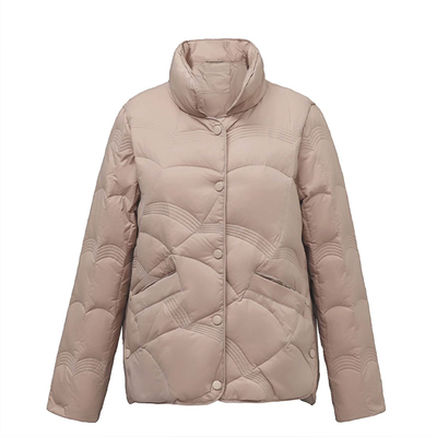 啄木鸟短款立领轻薄白鸭绒羽绒服