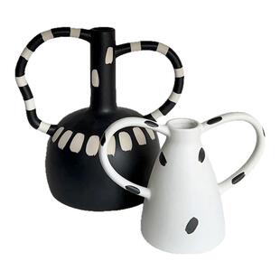 态生活 现代简约风书柜软装饰品家用酒柜黑色系艺术抽象摆件组合