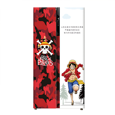 海贼王冰箱贴纸全贴双开门侧面专用自粘装饰防水创意空调翻新贴画