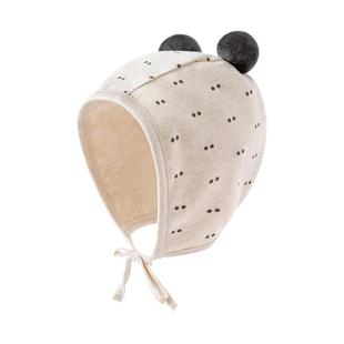 babylove婴儿帽子初生宝宝胎帽护囟门帽可爱春秋季纯棉外出防风帽