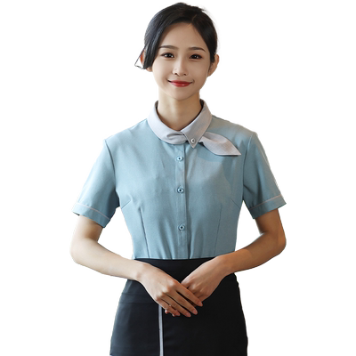 服务员工作服短袖中式