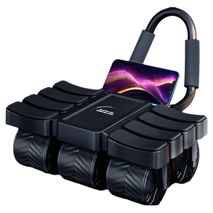 新款回弹健腹轮自动四轮家用瘦肚子卷练腹肌神器运动健身器材锻炼