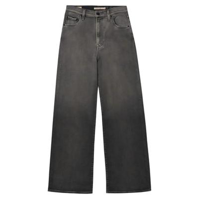 商场同款冬暖女士高腰阔腿牛仔裤