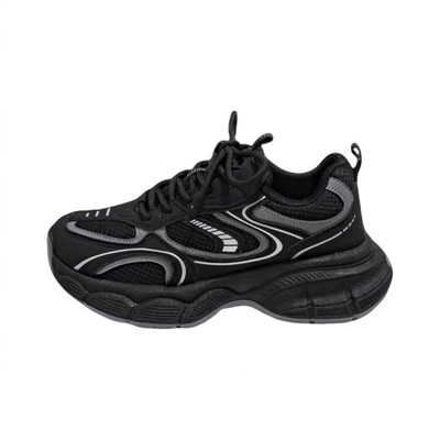 环球冬季加绒保暖厚底老爹鞋女款