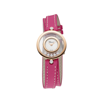 chopard快乐钻石双圈女士手表