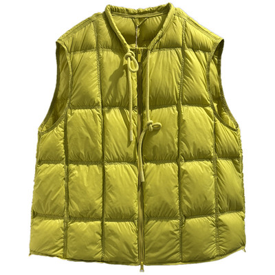 无领欧货商场同款宽松鸭绒背心