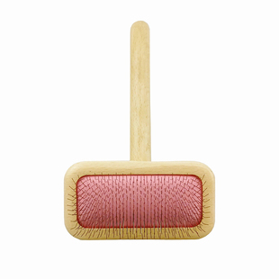 台湾MD超软木针梳赛级犬猫护理宠物美容专用比利时狗拉毛永备梳子