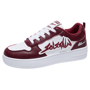 回力小白鞋女2026春季新款酒红色潮流复古板鞋软底透气运动鞋女鞋